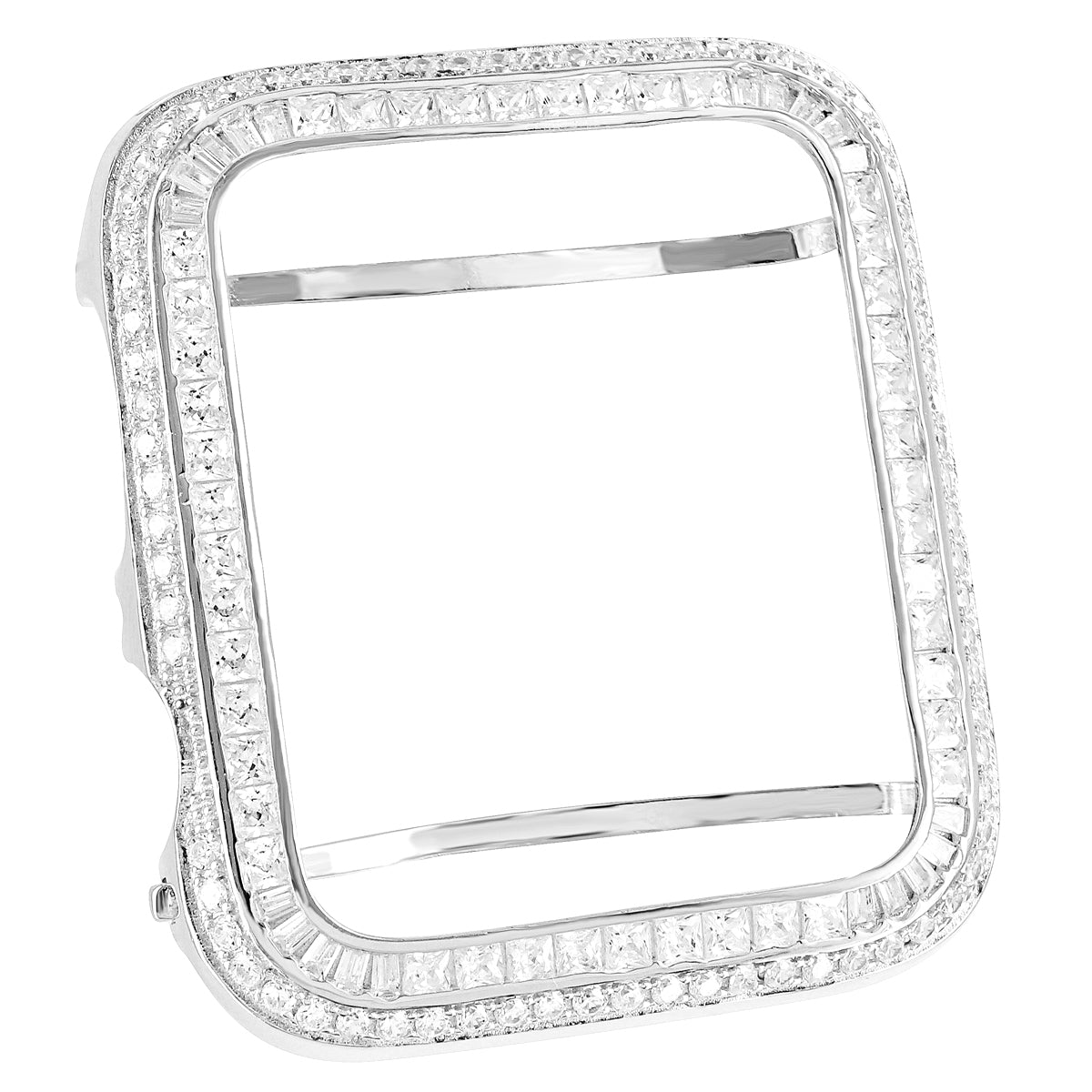 Silver Baguette Bling Series 4 40MM Designer Apple Watch Bezel