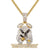 Time Is Money Alarm Clock Baguette Hip Hop Pendant