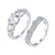 Wedding Bridal Womens Ring 3 Solitaire Cubic Zirconia White Gold On 925 Silver