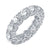 White Gold Eternity Ring 925 Silver Cubic Zirconia Solitaire Wedding Engagement