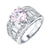 Ladies Wedding Engagement Ring White Gold Tone 925 Silver Cubic Zirconia Bridal