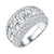 Wedding Engagement Womens Ring Pear Cut Cubic Zirconia White Sterling Silver
