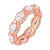 Womens Eternity Wedding Band Ring Rose Gold On 925 Silver Cubic Zircon Bridal