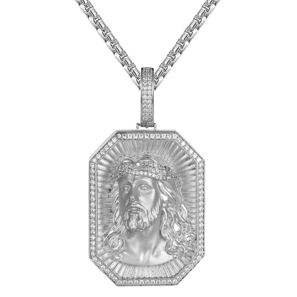 Religious Holy God Jesus Matte White Finish 3D Designer Charm