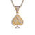 Sterling Silver Ace Of Spade Playing Cards Poker Pendant