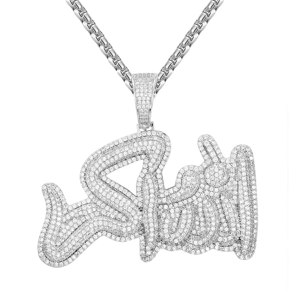 Sterling Silver Arabic Allah hu Akbar Muslim God Islam Pendant