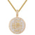 Stay Humble Hustle Hard Grind Baguette Icy Circle Pendant