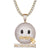Zipped Lip Emoji No Snitching Custom Designer Bling Pendant