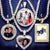 Round Circle Picture Memory Three Row Solitaire Photo Pendant