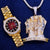 Red Baguette Dial 41mm Watch King of Queens Tennis Combo