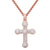 Rose Gold Tone Religious Holy Cross Sterling Silver Pendant