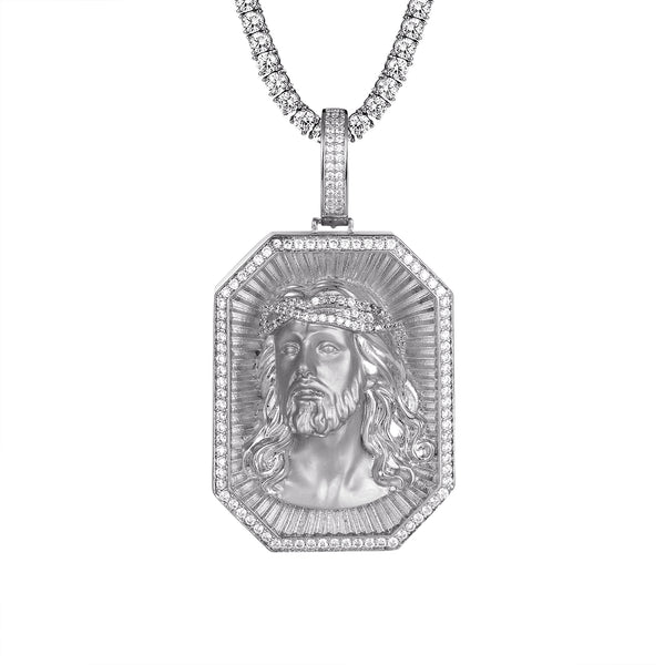 Religious Holy God Jesus Matte White Finish 3D Designer Charm