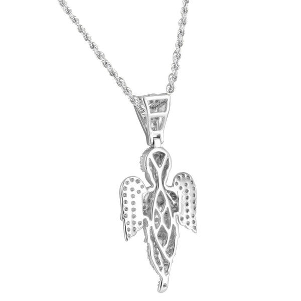 VVS 0.84Ct. Moissanite Silver Angel Pendant
