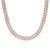 Moissanite 8mm 22in Two Tone Rose Gold Icy .925 Cuban Chain