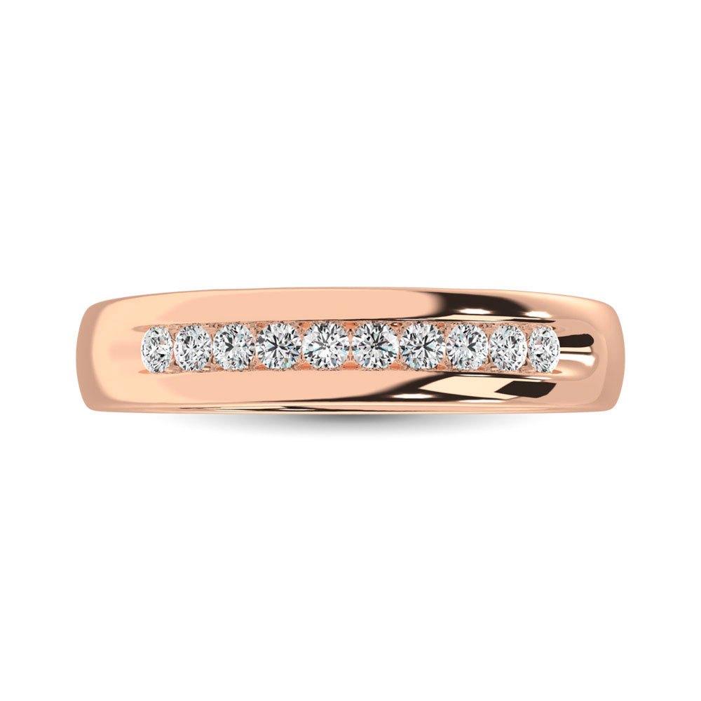 Diamond 1 Ct.Tw. Channel Set Machine Band in 10K Rose Gold