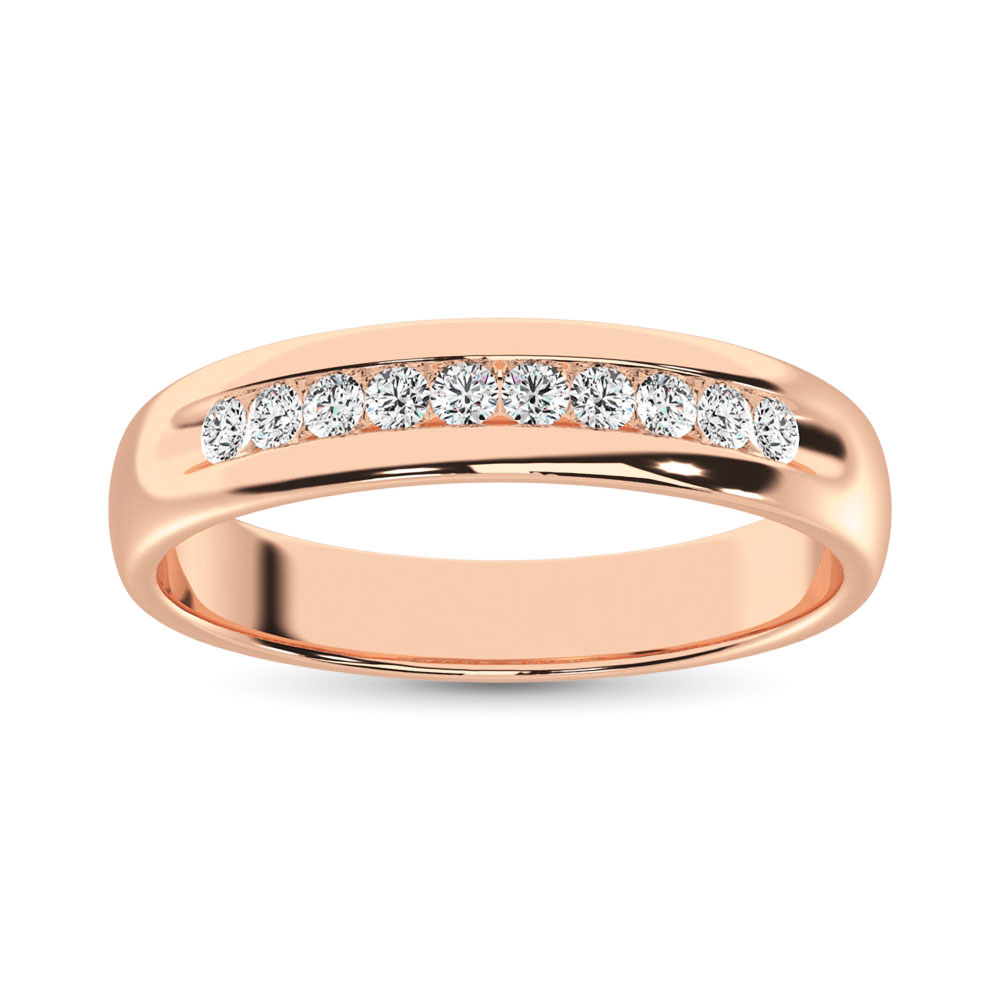 Diamond 1 Ct.Tw. Channel Set Machine Band in 10K Rose Gold