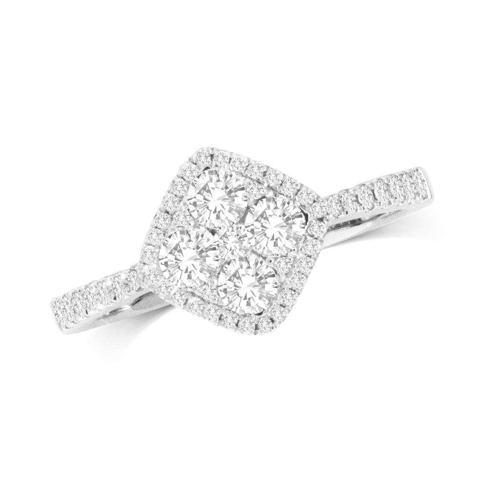 14K White Gold 5/8 Ct.Tw.Diamond Fashion Ring