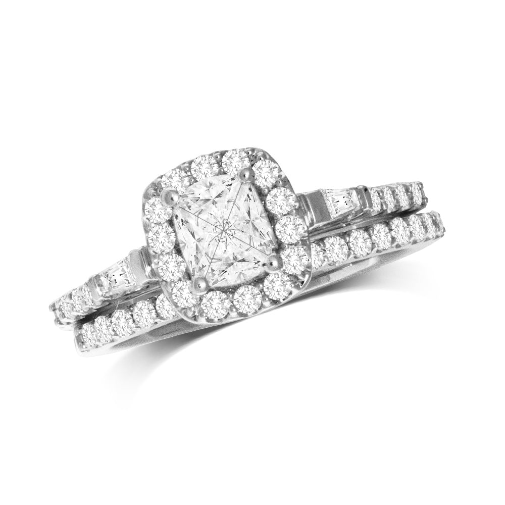 Lovecuts 14K White Gold 1 Ct.Tw.Diamond Bridal Ring