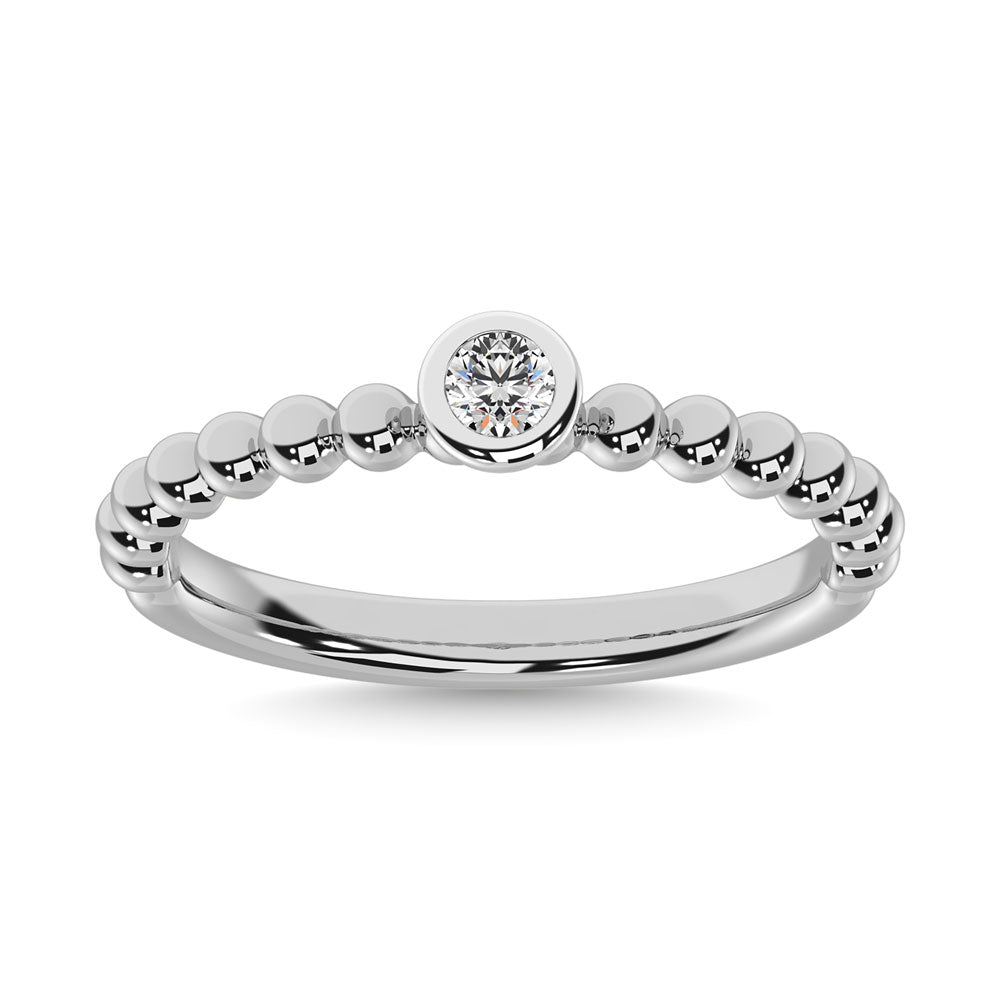 Diamond 1/10.Tw. Stackable Band in 10K White Gold
