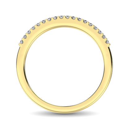 10K Yellow Gold 1/10 Ctw Diamond Wedding Ring