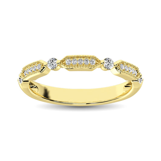 Diamond 1/5 Ct.Tw. Stack Band in 14K Yellow Gold