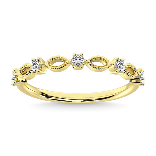 Diamond 1/5 Ct.Tw. Stack Band in 14K Yellow Gold