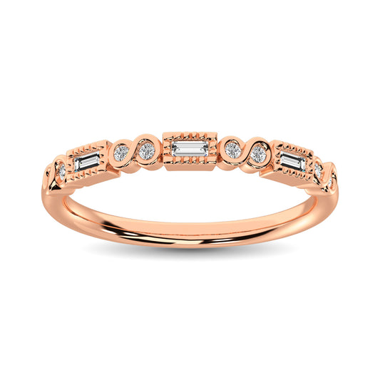 Diamond 1/10 Ct.Tw. Stack Band in 14K Rose Gold