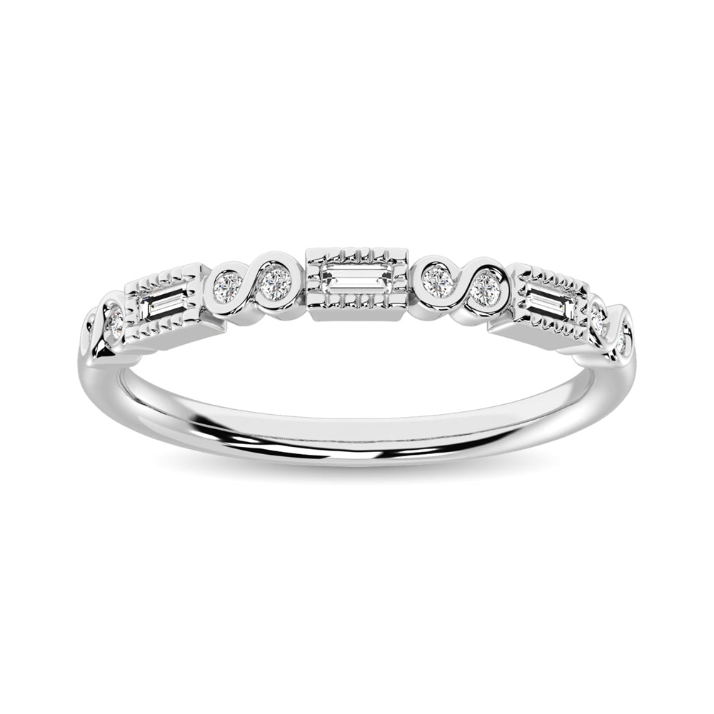 Diamond 1/10 Ct.Tw. Stack Band in 14K White Gold