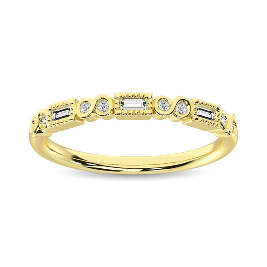 Diamond 1/10 Ct.Tw. Stack Band in 14K Yellow Gold