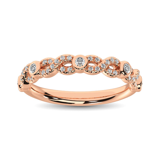 Diamond 1/4 Ct.Tw. Stack Band in 14K Rose Gold