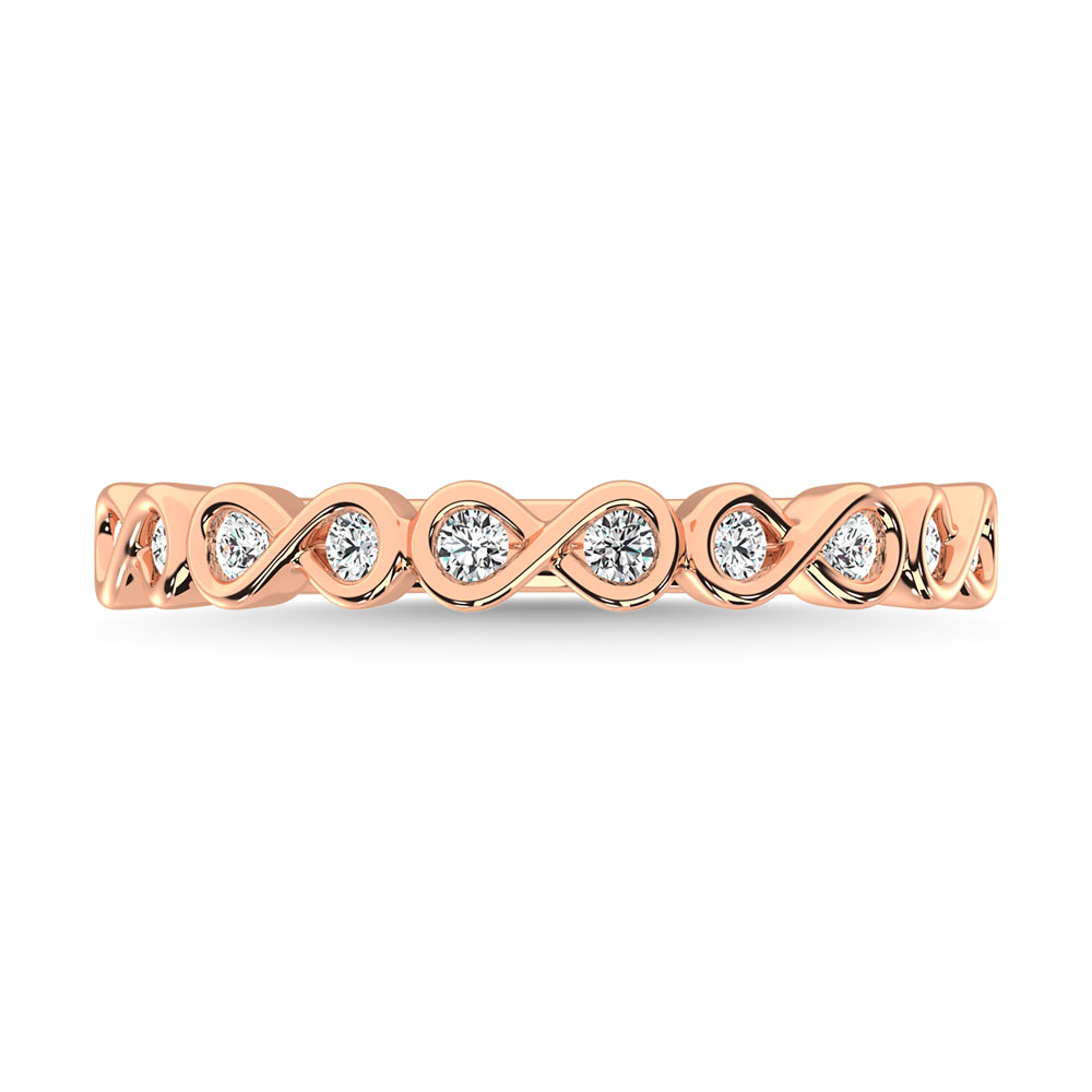 Diamond 1/5 Ct.Tw. Stack Band in 14K Rose Gold