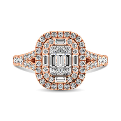 Diamond 1 Ct.Tw. Fashion Ring in 14K Rose Gold