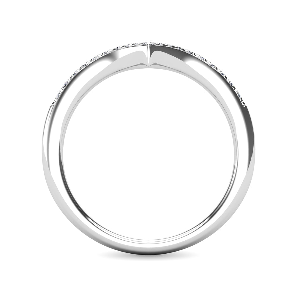 Diamond 1/6 Ct.Tw. Chevron Ring in 14K White Gold