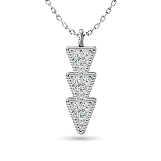 Diamond Fashion Pendant 1/10 ct tw in 10K White Gold