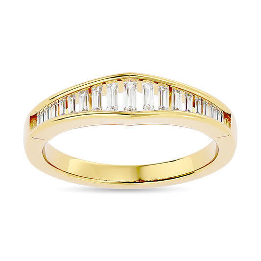 Diamond 3/8 Ct.Tw. Ladies Wedding Band in 14K Yellow Gold