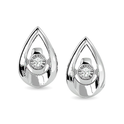 Diamond Fashion Earrings 1/20 ct tw in Sterling Silver