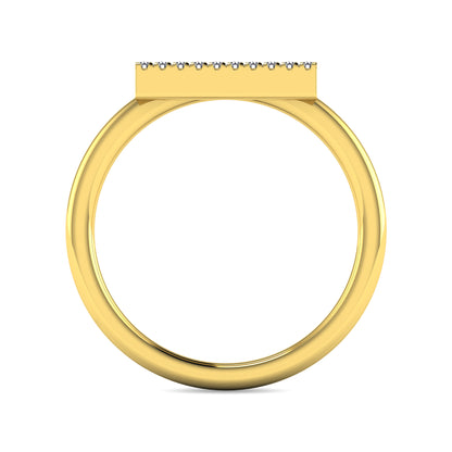 Diamond 1/2 Ct.Tw. Bar Ring in 14K Yellow Gold