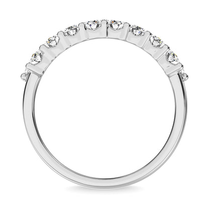 Diamond 1 ct tw Round Cut Three Row Ring in 14K White Gold