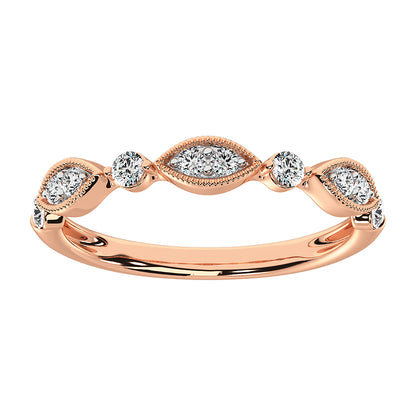 14K Rose Gold 1/3 Ct.Tw. Diamond Stackable Band