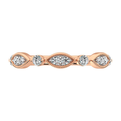 14K Rose Gold 1/3 Ct.Tw. Diamond Stackable Band
