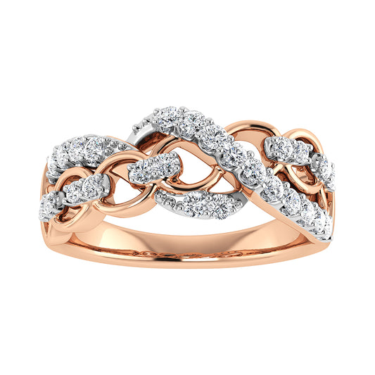 10K Rose Gold 1/2 Ct Ct.Tw. Diamond Fashion Ring