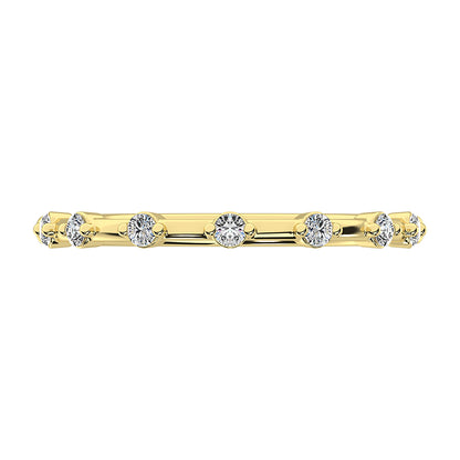 10K Yellow Gold 1/10 Ct.Tw. Diamond Stack Bands