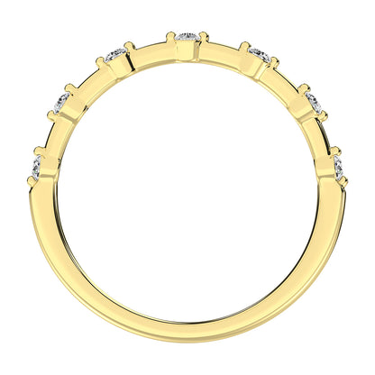 10K Yellow Gold 1/10 Ct.Tw. Diamond Stack Bands