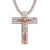 Rose Gold Baguette Religious Jesus Cross Crucifix Pendant