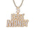 Designer Fast Money HipHop Dollar Sign Gold Tone Pendant Set