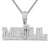 Rapper Style Mogul 14Kt White Gold Finish Custom Pendant