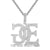 Icy God Over Everything GOE Baguette Bling Religious Pendant