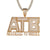 Allergic To Broke 3D ATB Micro Pave Hip Hop Silver Pendant