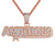 Rose Gold Finish Ambitious Designer Star Icy Pendant Chain