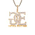 Baguette God Over Everything Holy Religious Gold Tone Pendant
